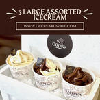 Godiva (3) Large Assorted Ice Cream