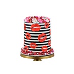 Stripes & Kisses Cake
