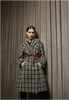 The Classic Coat By Nada AlAyoub /  White & Black Checkered