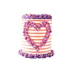 Purple Candy Heart Cake