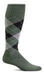 Men's Eucalyptus Argyle Compression Socks