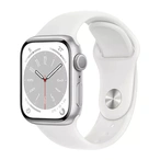 Apple Watch Series 8 45mm (GPS) Silver Aluminum Case White Sport Band